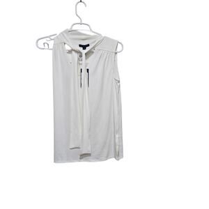 Tommy Hilfiger Ivory Sleeveless Blouse Size Small NWT